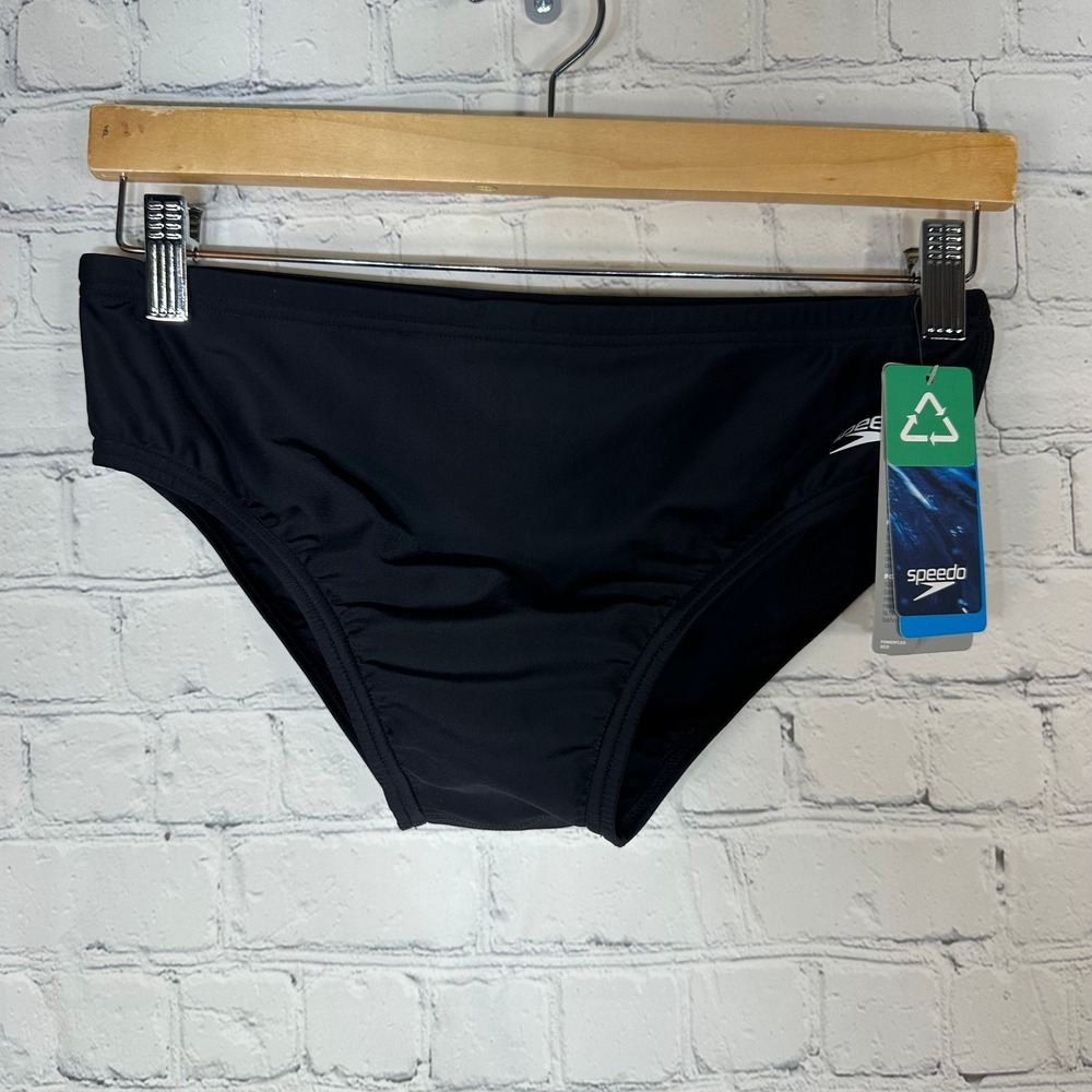 Speedo PowerFLEX Eco Mens Swim Brief Black Size 34 Training Suit 70800